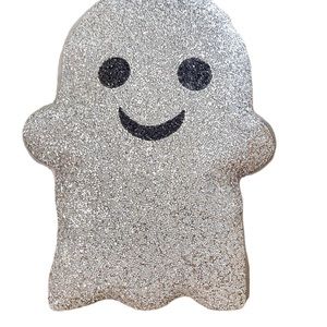 Halloween Ghost Pillow Silver Glitter Sparkles Home Rhinestone Tik Tok Decor